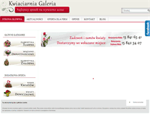 Tablet Screenshot of kwiaciarnia-galeria.com.pl